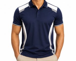 Camiseta Deportiva de Manga Corta para Hombre, Negra, Transpirable, Tejido Jersey ODM, Secado Rápido, Corte Regular, Diseño Sólido, Cierre con Botones - Product Image 3