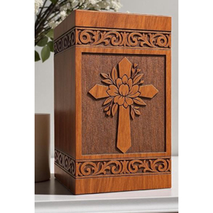 Custom Printed Wooden Urn for Ashes Wooden Cremation Urn with Sliding Lid Design urn by AYAANS - Product Image 2