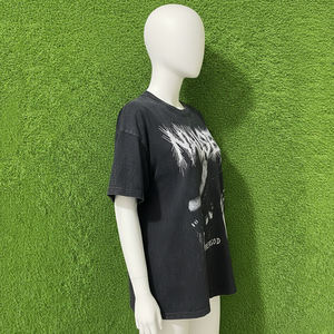 Camiseta Personalizada con Cuello Redondo para Mujer, Estilo Urbano, Estampado, Informal, Transpirable, Ecológica, 100% Algodón, Verano - Product Image 4