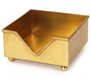 Portarrollos de papel de seda en metal dorado con diseño vintage, perfecto para utensilios de cocina y uso elegante en la mesa, así como para decoración. - Product Image 1