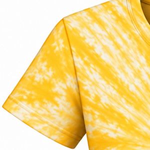 Camiseta Tie Dye Personalizada para Mujer, Algodón Premium, Estampado Informal, Top Moderno y Colorido de Manga Corta, Ropa de Moda - Product Image 4
