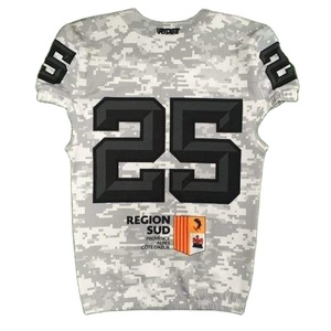 Maillot de football américain personnalisé 100% polyester extensible pour hommes adultes respirant anti-UV séchage rapide entraînement court taille plus - Product Image 4