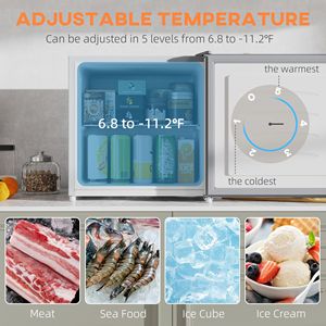 Congelatore verticale compatto da 1,1 piedi cubi con porta reversibile e ripiani rimovibili per casa, dormitorio o appartamento - Product Image 4