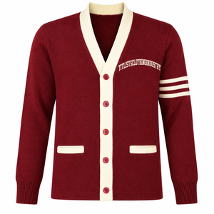 Pulls à col en V personnalisables avec logos pour sororités/fraternités/écoles/collèges/universités, cardigans tricotés unisexes - Product Image 3