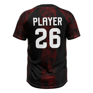Jersey de Béisbol de 2 Botones con Etiqueta Privada, Logotipo Personalizado, Número de Jugador, Ropa Deportiva Sublimada, MOQ Bajo, Proveedor de Ropa Deportiva - Product Image 6