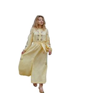 Robe ukrainienne tendance hippie à manches longues bouffantes, en tissu tissé écologique, lavable, personnalisable, de créateur - Product Image 1