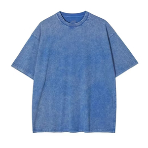T-shirt en coton vert olive surdimensionné pour homme, col rond, manches courtes, décontracté, couleur unie, coupe jersey, longueur normale, tricoté uni - Product Image 4