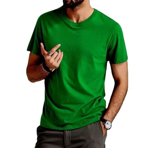 2025 Nueva camiseta de moda para hombre de manga corta de Color sólido 180 GSM Casual al por mayor OEM superventas de alta calidad diseño personalizado - Product Image 4