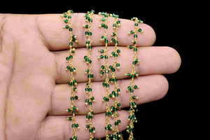 สร้อยลูกปัดคริสตัลสีเขียวแบบสายประคำ ขนาด 2 มม. ทรงเหลี่ยม ชุบเงินแท้ 925 สำหรับทำเครื่องประดับ ขายส่งจำนวนมาก HARI - Product Image 1