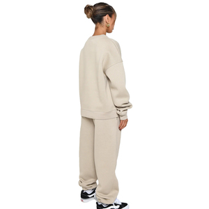 Conjunto Deportivo Casual para Mujer de Alta Calidad, Color Sólido, 100% Algodón/Poliéster, Transpirable, de Longitud Completa - Product Image 5
