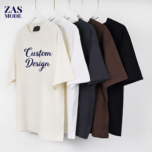 T-shirt Homme Oversize Boxy à Épaules Tombantes en Coton Lourd 100% Tricoté 180 Grammes, Teint Uni, Impression Numérique, Décontracté - Product Image 1