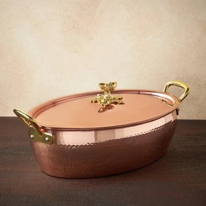 Olla de Cobre con Tapa, Acabado Martillado, Asas de Acero Inoxidable, Diseño Vintage, Apta para Horno, Solo Lavar a Mano, Olla para Cocinar - Product Image 4