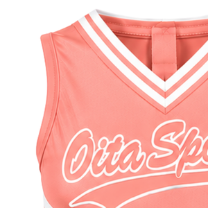 Customized Coral Cheer <b>Shirt</b> Sleeveless Team Sportswear Athletic Top Practice Training Competition Uniform Performance Apparel - Product Image 3