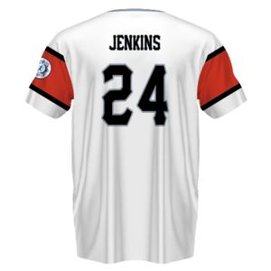 Ensemble d'uniformes de baseball personnalisés sublimés, maillot et pantalon blancs et orange, vêtements de sport pour équipes jeunes et adultes, vêtements respirants - Product Image 3