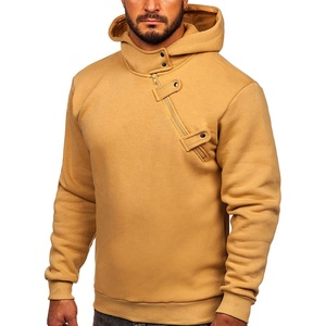 Sudadera con capucha de gran tamaño en blanco de alta calidad Logotipo de impresión personalizado Ropa de calle de algodón Sudadera con capucha esencial de moda para hombres - Product Image 4