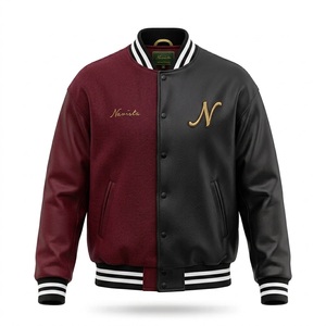 Hot Sale Varsity <b>Jacket</b> Men Chenille Embroidery Leather Sleeves Winter <b>Jacket</b> Custom Baseball Letterman Varsity <b>Jacket</b> - Product Image 4