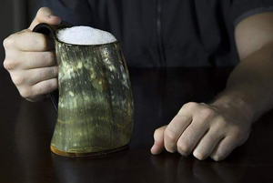 Handcrafted American Style Horn Mugs Viking Natural Drinking Horn Mugs <b>Gifts</b> for Parties for <b>Game</b> <b>of</b> <b>Thrones</b> Fans Agate - Product Image 5