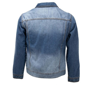 Men's Stonewashed Denim Jacket Button Fly Closure Casual Style Loose Fit 100% Cotton Woven Fabric Winter Windproof Eco-Friendly - Product Image 3