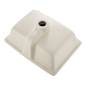 Lavabo Rettangolare Sottopiano in Ceramica Bianca 15.75 X 12.01 Pollici con Foro di Troppopieno, Montaggio a Incasso 15.75 X 12.01 Pollici - Product Image 1