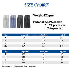 332GSM poids lourd hommes singe lavage survêtements Streetwear polaire coton Polyester mélange fermeture éclair sweats à capuche et pantalons de survêtement décontracté - Product Image 3