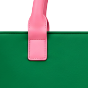 AKA Green Pink Ladies Tote Purse กระเป๋าถือแฟชั่นทันสมัยที่ได้แรงบันดาลใจจากตัวอักษรกรีกกระเป๋าสะพายไหล่ความจุขนาดใหญ่สำหรับทำงานและการเดินทาง - Product Image 2