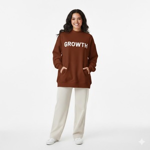 Premium Quality Fully Customized Casual Autumn Winter Solid Front Pullover Mockneck Sweatshirt Eco-Friendly Polyester / Cotton - Product Image 4
