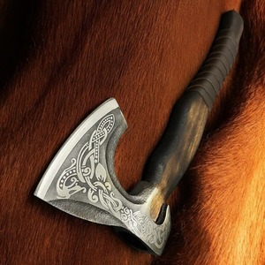 Hacha Vikinga con Mango de Madera, Hecha a Mano por THEWIZ CRAFTS, Acero con Alto Contenido de Carbono, para Bricolaje y Cocina, con 3 Años de Garantía - Product Image 5