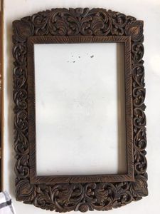 Luxury Handcrafted Solid Wood <b>Mirror</b> Frame Ornate Traditional Floral Vine Carving Dark Finish - Product Image 3