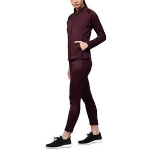 Women's Fleece <b>Thermal</b> <b>Tracksuit</b> with Printed Hoodie and Plain Joggers 100% Cotton Breathable Soft Inner Lining for Winter - Product Image 2
