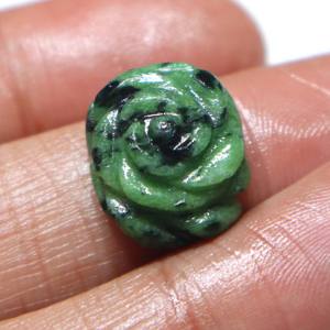 พลอยรูบี้โซไซต์แกะสลักทรงคาโบชอง พลอยรูบี้แกะสลักทำมือ ผิวเรียบ หินหลวม ขายส่ง สำหรับอัญมณีทำเครื่องประดับ - Product Image 1