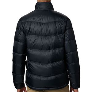 Veste matelassée pour homme, vert olive, col montant, fermeture éclair, coupe-vent, hiver, décontractée, rembourrage en polyester, coupe régulière - Product Image 5