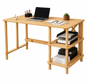 Bureau d'écriture moderne en bois massif, poste de travail minimaliste en bois pour la maison, table d'ordinateur contemporaine, bureau d'étude haut de gamme - Product Image 1