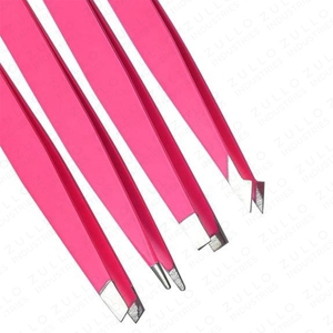 Pink Stainless Steel Eyebrow Tweezers Set Custom Logo Hair Removal Beauty <b>Makeup</b> Grooming <b>Tool</b> OEM Private Label - Product Image 6