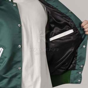 Men's Silk Casual Jacket with Stand Collar Breathable Eco-Friendly Fabric <b>Covered</b> <b>Button</b> Closure Modern Fashion Winter Jacket - Product Image 6