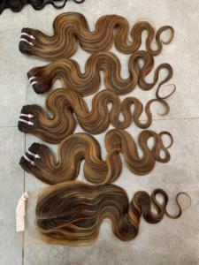 100% brut vietnamien Remy Extensions de cheveux corps ondulé HD dentelle avant perruque avec trame unique couleur naturelle Machine trame - Product Image 5