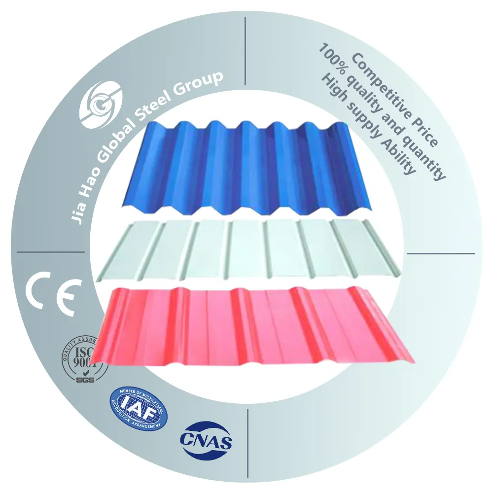 Hohe Genauigkeit komplette Spezifikationen GI-Dachplatten Lieferant Dachabdeckung aus Wellstahl Dachplatte Preis