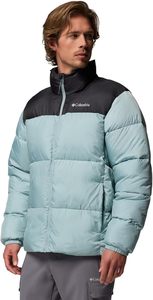 Men's Polyester Fiber Puffer Jacket Waterproof Lightweight Winter Quilted Hooded Zip-Up Cold Weather <b>Coat</b> <b>Stand</b> Back Neck Logo - Product Image 3