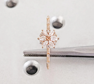 Anillo Moderno de Oro con Corte de Pera, Estilo Punk, con Diamantes Cultivados en Laboratorio, Certificado IGI, Joyería Unisex, Regalo Elegante para Uso Diario, Anillo de Compromiso - Product Image 2