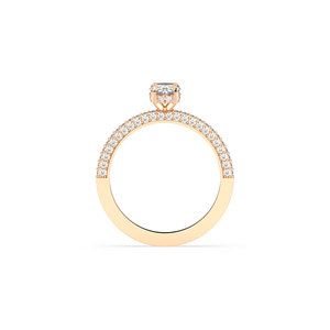 Bague solitaire REYES de haute qualité avec diamant ovale de 1,41 carat cultivé en laboratoire, en or massif 14 carats, diamant HPHT CVD, bagues de fiançailles - Product Image 5