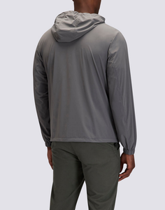 Ventes en gros de vestes coupe-vent pour hommes avec capuche, classiques, entièrement zippées, légères, en nylon et élasthanne, avec logo personnalisé imprimé OEM - Product Image 5