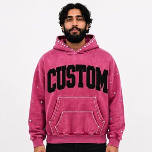 Fabricante de Sudaderas Personalizadas para Hombre, Sudadera con Estampado Puff, Felpa Gruesa, Talla Grande, Suministro para Compradores Minoristas de EE. UU. - Product Image 4