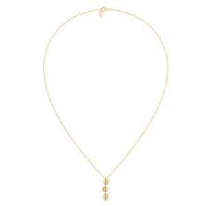 Collar de Diamantes con Diseño de Órbita Vertical, Círculos Alternados de Brillo Intenso y Centro Lineal Elegante - Product Image 3