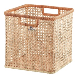Top Selling Wooden Frame Rattan Cane Basket Sundries <b>Storage</b> Boxes <b>Bins</b> Basket Handmade in Viet Nam - Product Image 1