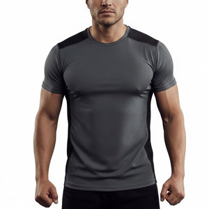 Camiseta ligera para hombre, transpirable, de manga corta, para entrenamiento físico, ejercicio y ropa deportiva diaria. - Product Image 1