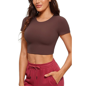 Women's Outdoor Sports <b>Crop</b> <b>Top</b> for <b>Dance</b> Running Yoga Breathable and Quick Dry Fitness <b>Top</b> - Product Image 3