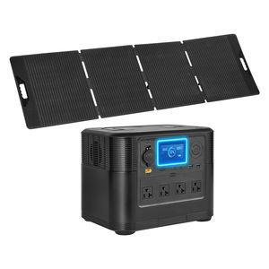 Portable 200W <b>Solar</b> Panel Power Station with 1200W <b>Solar</b> <b>Generator</b> 806Wh LiFePO4 Battery Backup 9 Outputs 230V AC EU Plug - Product Image 1