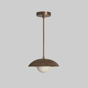 Luminaire suspendu moderne en laiton, design rond de style mid-century, décoration intérieure pour salon - Product Image 3