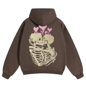 Tendance hommes couleur personnalisée pull à capuche casual manches longues et épaule tombante coton tissu et poches latérales capuche pour hommes - Product Image 4