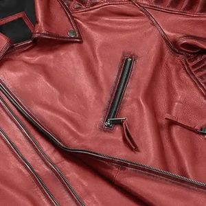 Chaqueta de Cuero Genuino para Mujer, Estilo Slim Fit, Chaqueta de Cuero para Motociclismo y Automovilismo, Venta al Por Mayor a Precio Económico - Product Image 4