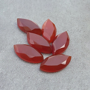 Natural Red Onyx Tablet <b>Cut</b> Flat Back Calibrated Gemstone | Marquise Shape Loose <b>Stone</b> <b>for</b> Handmade Jewelry, All Sizes Available - Product Image 3
